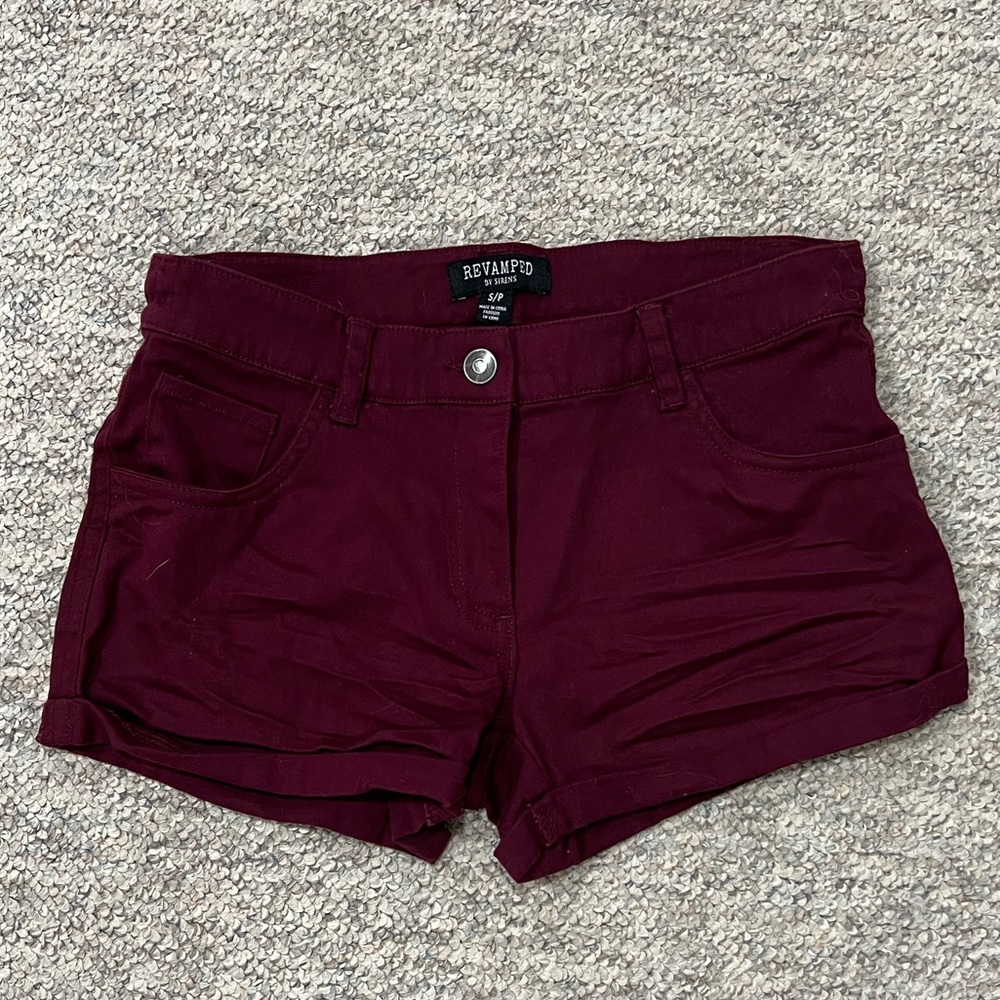 Burgundy shorts